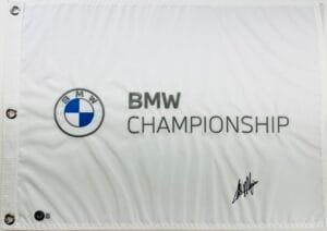 COLLIN MORIKAWA SIGNED BMW CHAMPIONSHIP FLAG PGA CHAMPIONSHIP AUTOGRAPH BAS J75