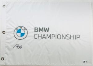 MAX HOMA SIGNED BMW CHAMPIONSHIP PIN FLAG 2024 PGA US OPEN AUTOGRAPH BAS J74