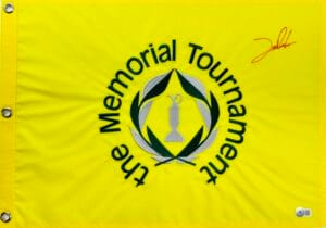 JON RAHM SIGNED THE MEMORIAL PIN FLAG AUTOGRAPH 2024 PGA CHAMPIONSHIP BAS K68