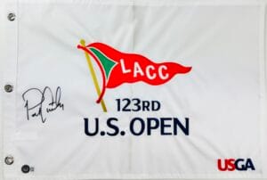 PATRICK CANTLAY SIGNED 2023 US OPEN FLAG 2024 PGA CHAMPIONSHIP AUTOGRAPH BAS K64