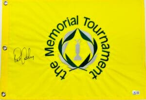 PATRICK CANTLAY SIGNED THE MEMORIAL GOLF PIN FLAG AUTOGRAPH 2024 US OPEN BAS K61