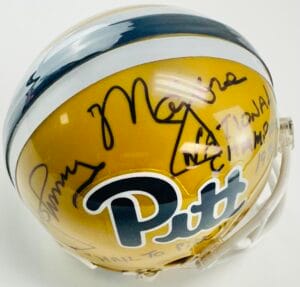 JOHNNY MAJORS SIGNED PITTSBURGH PANTHERS MINI HELMET AUTOGRAPH PITT BAS K