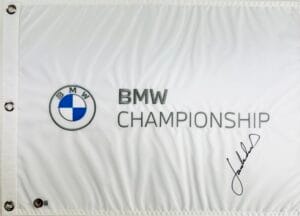 JORDAN SPIETH SIGNED BMW CHAMPIONSHIP FLAG 2024 PGA US OPEN AUTOGRAPH BAS J90