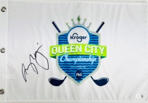 RUONING YIN SIGNED KROGER QUEEN CITY CHAMPIONSHIP FLAG 2024 AUTOGRAPH BAS K07