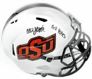 OLLIE GORDON SIGNED OKLAHOMA STATE COWBOYS FULL SIZE HELMET AUTOGRAPH BAS J80