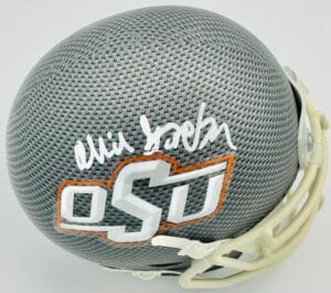 OLLIE GORDON SIGNED OKLAHOMA STATE COWBOYS CARBON MINI HELMET AUTOGRAPH BAS K436
