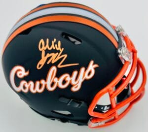 OLLIE GORDON SIGNED OKLAHOMA STATE COWBOYS MINI HELMET AUTOGRAPH BAS K574