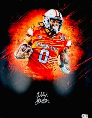 OLLIE GORDON SIGNED OKLAHOMA STATE COWBOYS 16X20 PHOTO AUTOGRAPH BAS J336