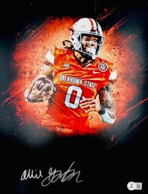 OLLIE GORDON SIGNED OKLAHOMA STATE COWBOYS 11X14 PHOTO AUTOGRAPH BAS J252
