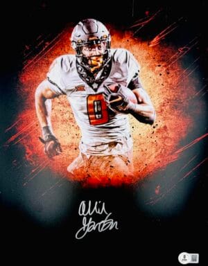 OLLIE GORDON SIGNED OKLAHOMA STATE COWBOYS 11X14 PHOTO AUTOGRAPH BAS J285