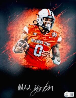 OLLIE GORDON SIGNED OKLAHOMA STATE COWBOYS 8X10 PHOTO AUTOGRAPH BAS J389