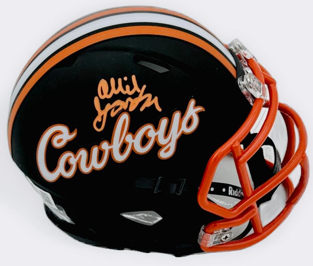 OLLIE GORDON SIGNED OKLAHOMA STATE COWBOYS MINI HELMET AUTOGRAPH BAS K573
