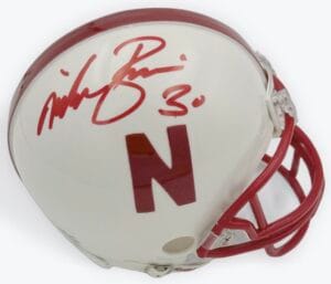 MIKE ROZIER SIGNED NEBRASKA CORNHUSKERS MINI HELMET BIG RED HEISMAN AUTOGRAPH J1