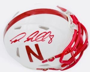 AMEER ABDULLAH SIGNED NEBRASKA CORNHUSKERS MINI HELMET RAIDERS AUTOGRAPH K2