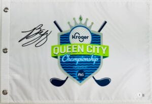 ROSE ZHANG SIGNED KROGER QUEEN CITY CHAMPIONSHIP FLAG 2024 US OPEN LPGA BAS K96