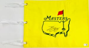 ROSE ZHANG SIGNED 2023 AUGUSTA MASTERS FLAG NATIONAL AMATEUR AUTOGRAPH BAS K00
