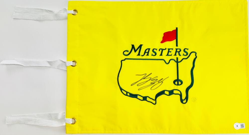 ROSE ZHANG SIGNED 2023 AUGUSTA MASTERS FLAG NATIONAL AMATEUR AUTOGRAPH BAS K00