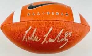LUKE LACHEY SIGNED OFFICIAL SIZE NIKE FOOTBALL IOWA HAWKEYES AUTOGRAPH COA K1