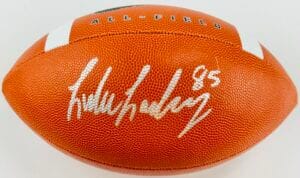 LUKE LACHEY SIGNED OFFICIAL SIZE NIKE FOOTBALL IOWA HAWKEYES AUTOGRAPH COA K2