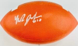 NICK JACKSON SIGNED OFFICIAL SIZE NIKE FOOTBALL IOWA HAWKEYES AUTOGRAPH COA K2