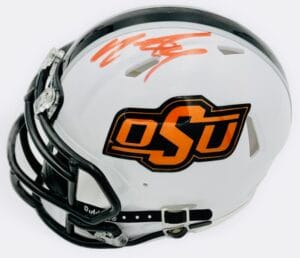 MIKE GUNDY SIGNED OKLAHOMA STATE COWBOYS MINI HELMET AUTOGRAPH BECKETT BAS K80