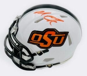 MIKE GUNDY SIGNED OKLAHOMA STATE COWBOYS MINI HELMET AUTOGRAPH BECKETT BAS K77