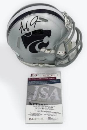 AVERY JOHNSON SIGNED KANSAS STATE WILDCATS MINI HELMET AUTOGRAPH K STATE JSA K59