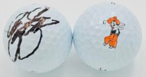RICKIE FOWLER SIGNED OKLAHOMA STATE COWBOYS PISTOL PETE GOLF BALL AUTOGRAPH K1