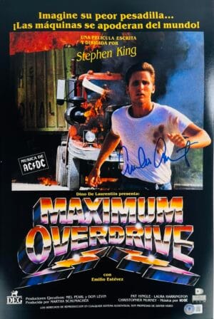 EMILIO ESTEVEZ SIGNED 11X17 PHOTO MAXIMUM OVERDRIVE AUTOGRAPH HORROR BAS K633