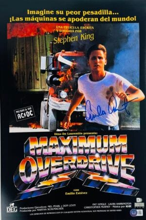 EMILIO ESTEVEZ SIGNED 11X17 PHOTO MAXIMUM OVERDRIVE AUTOGRAPH HORROR BAS 632