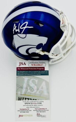 AVERY JOHNSON SIGNED KANSAS STATE WILDCATS MINI HELMET AUTOGRAPH K STATE JSA 627