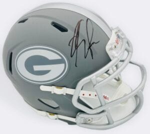 KIRBY SMART SIGNED GEORGIA BULLDOGS SLATE MINI HELMET AUTOGRAPH BECKETT BAS J35