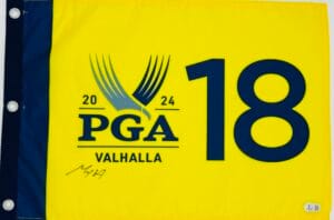 MAX HOMA SIGNED 2024 PGA CHAMPIONSHIP GOLF FLAG VALHALLA U.S. OPEN PGA BAS K72