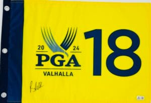 BROOKS KOEPKA SIGNED 2024 PGA CHAMPIONSHIP GOLF FLAG VALHALLA AUTOGRAPH BAS K88