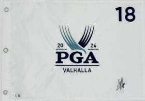 COLLIN MORIKAWA SIGNED 2024 PGA CHAMPIONSHIP GOLF PIN FLAG AUTOGRAPH BAS J03