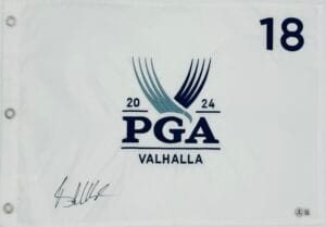 BROOKS KOEPKA SIGNED 2024 PGA CHAMPIONSHIP GOLF FLAG VALHALLA AUTOGRAPH BAS J87