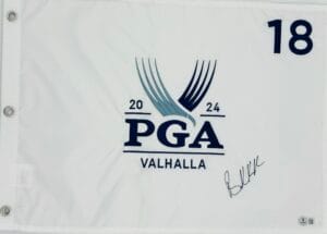 BROOKS KOEPKA SIGNED 2024 PGA CHAMPIONSHIP GOLF FLAG VALHALLA AUTOGRAPH BAS J85