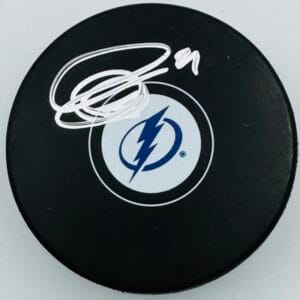 JONATHAN DROUIN SIGNED TAMPA BAY LIGHTNING HOCKEY PUCK CANADIENS AUTOGRAPH J4