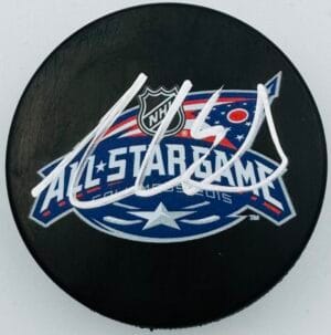 AARON EKBLAD SIGNED 2015 ALL STAR GAME PUCK FLORIDA PANTHERS AUTOGRAPH COA J1