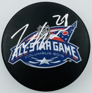 ZEMGUS GIRGENSONS SIGNED 2015 ALL STAR GAME PUCK BUFFALO SABRES AUTOGRAPH COA J4