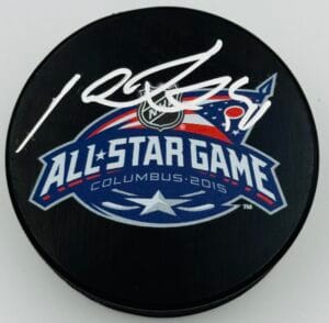 JAROSLAV HALAK SIGNED 2015 ALL STAR GAME HOCKEY PUCK NEW YORK RANGERS BLUES J1