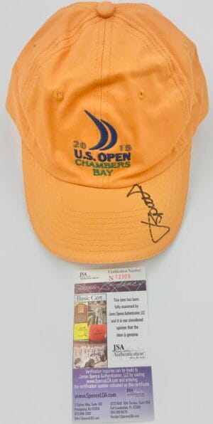 JORDAN SPIETH SIGNED 2015 CHAMBERS BAY GOLF HAT WINNER CHAMPION AUTOGRAPH JSA 09