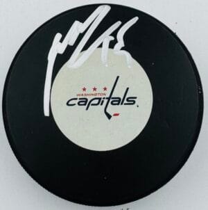 JEFF HALPERN SIGNED WASHINGTON CAPITALS HOCKEY PUCK LIGHTNING STARS AUTOGRAPH J1