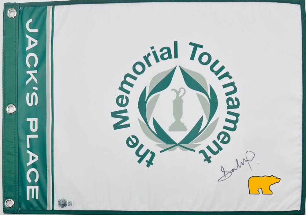 SAHITH THEEGALA SIGNED LIMITED EDITION THE MEMORIAL TOURNAMENT GOLF FLAG BAS K22