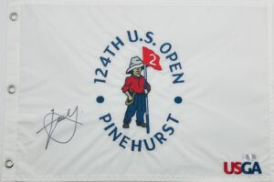 XANDER SCHAUFFELE SIGNED 2024 U.S. OPEN GOLF FLAG PGA. CHAMPIONSHIP BECKETT K03