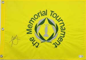 XANDER SCHAUFFELE SIGNED THE MEMORIAL TOURNAMENT GOLF PIN FLAG AUTOGRAPH BAS K01