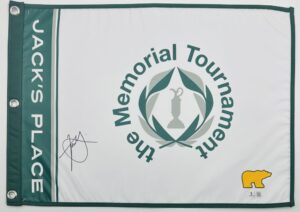 XANDER SCHAUFFELE SIGNED L/E THE MEMORIAL TOURNAMENT GOLF FLAG AUTOGRAPH BAS K00