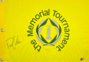 PATRICK CANTLAY SIGNED THE MEMORIAL TOURNAMENT GOLF FLAG BRITISH OPEN BAS J57