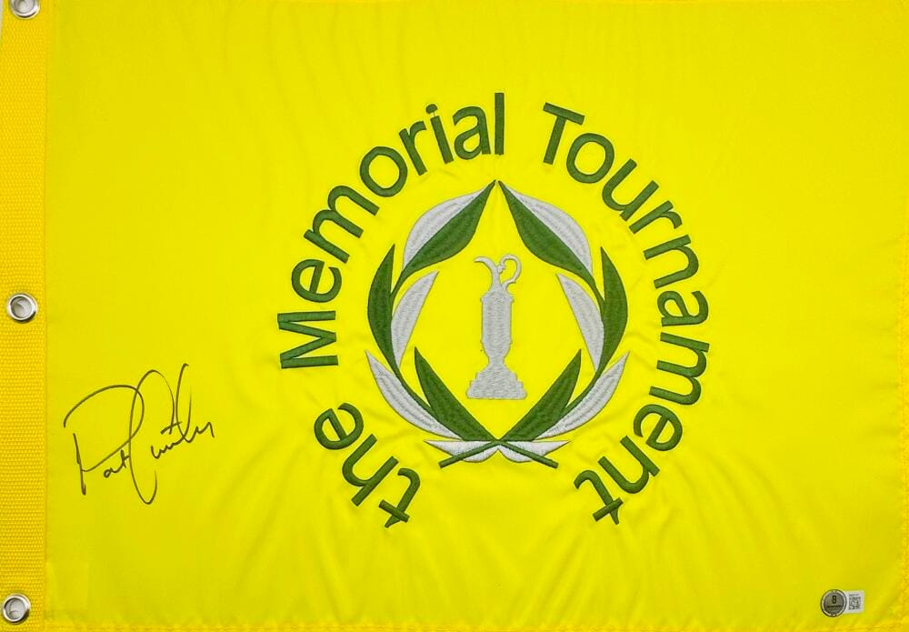 PATRICK CANTLAY SIGNED THE MEMORIAL TOURNAMENT GOLF FLAG BRITISH OPEN BAS J57