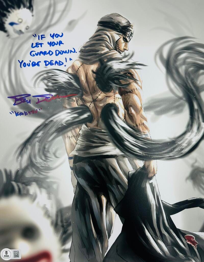 FRED TATASCIORE SIGNED KAKUZU 11X14 PHOTO NARUTO ANIME AUTOGRAPH BAS COA 782